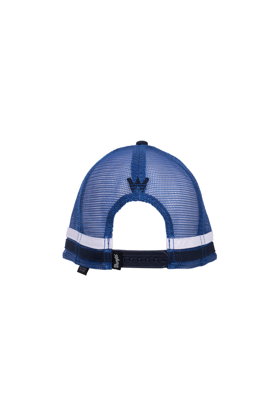 X6W1947CAP Mario High Profile Trucker Cap | Navy / Denim