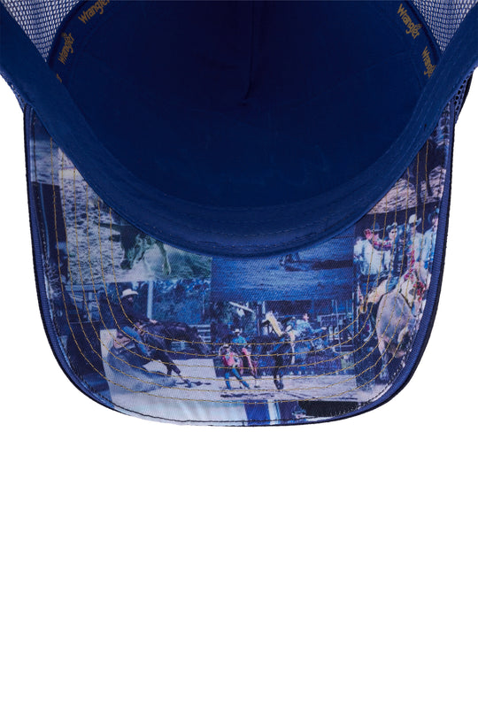 X6W1947CAP Mario High Profile Trucker Cap | Navy / Denim