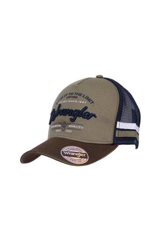 X6W1948CAP Joel High Profile Trucker Cap | Tan/Dark Tan