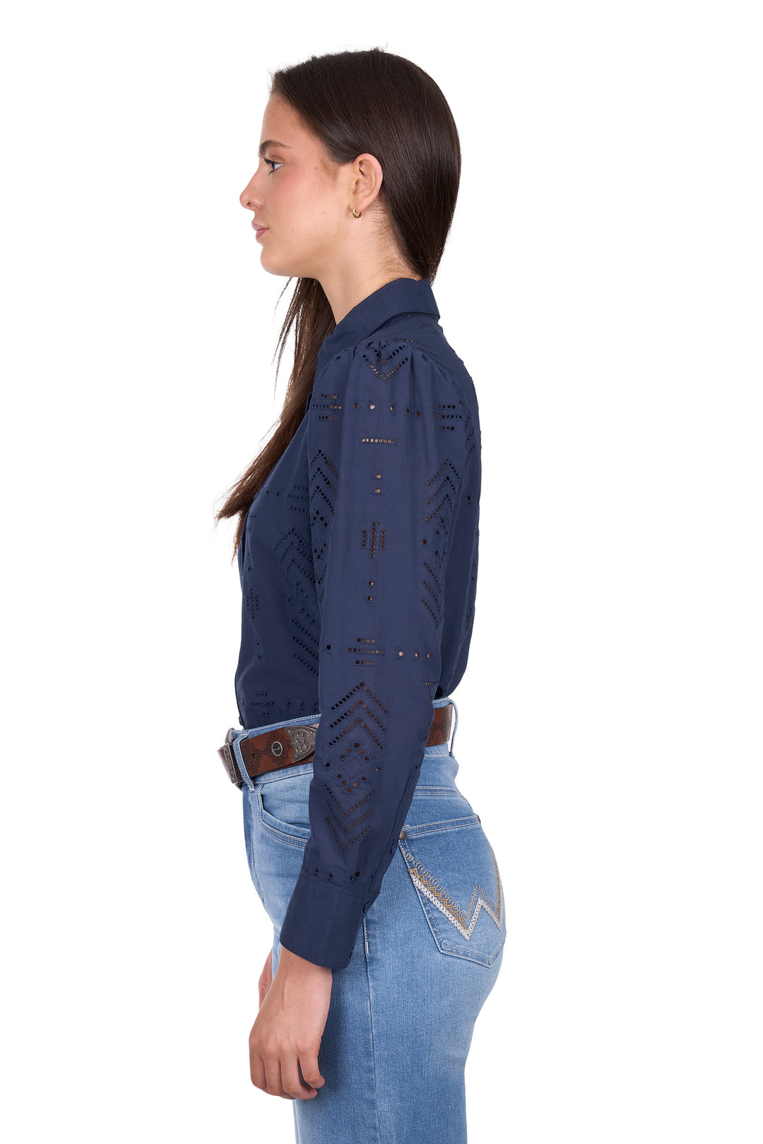 X6W2127434 Women’s Lilly Long Sleeve Shirt | Navy