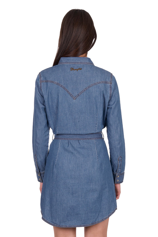 X6W2460539 Wmns Wendy LS Dress | Mood Indigo