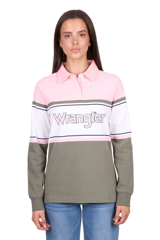 X6W2577543 Women’s Luella Stripe Rugby | Green / Pink