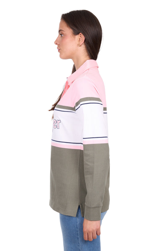 X6W2577543 Women’s Luella Stripe Rugby | Green / Pink