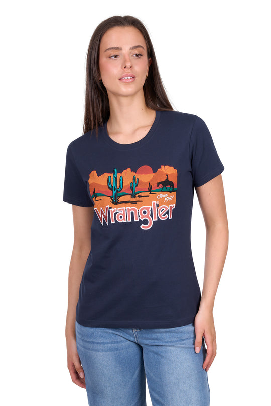 X6W2598537 Wmns Natasha SS Tee | Navy