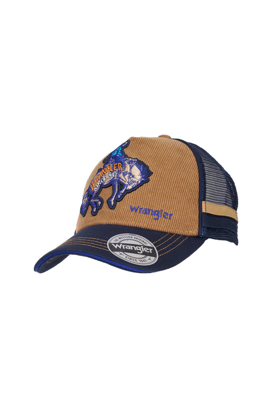 X6W3952CAP Kids Connor Trucker Cap | Tan/Navy