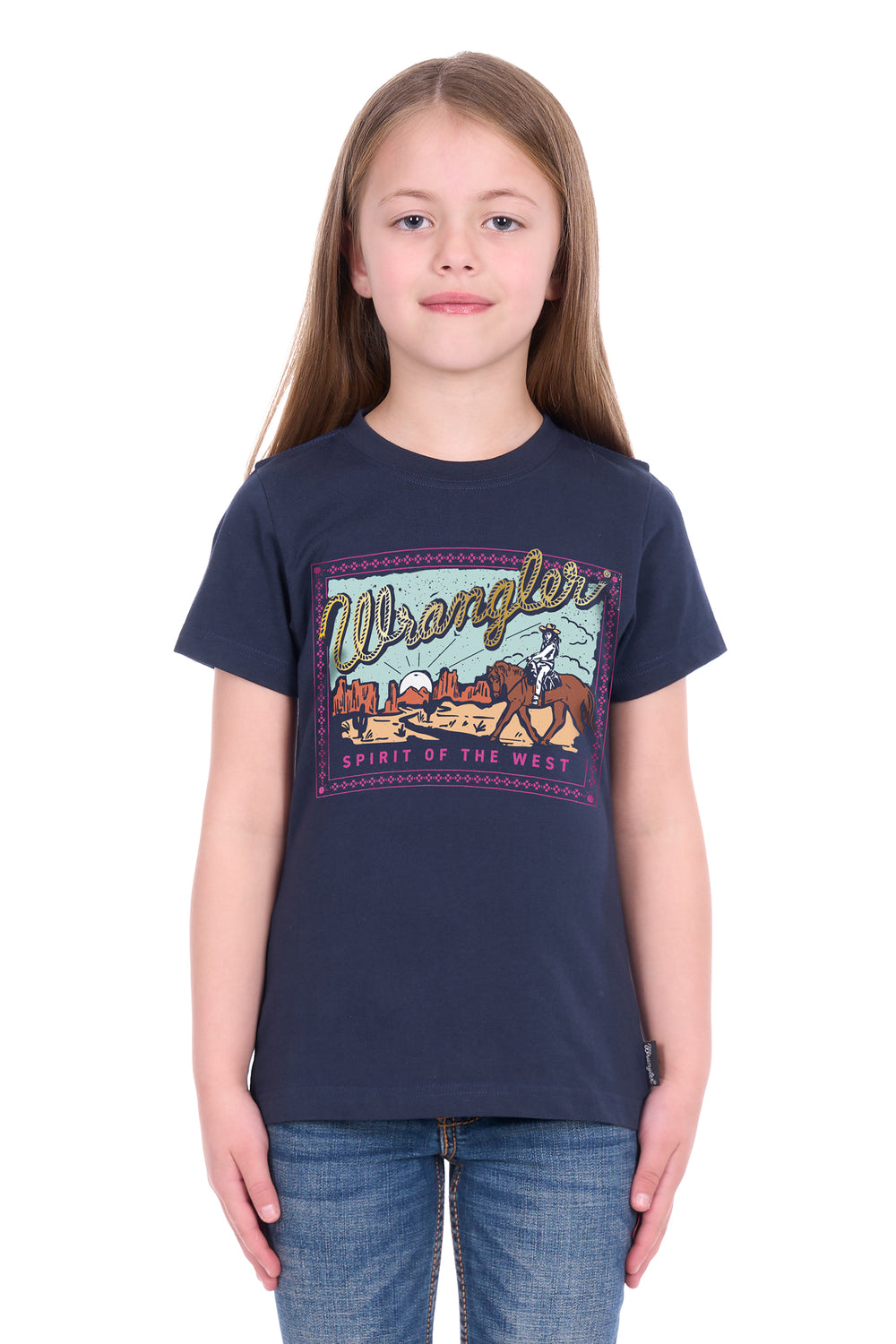 X6W5598540 Girls Vanessa SS Tee | Navy