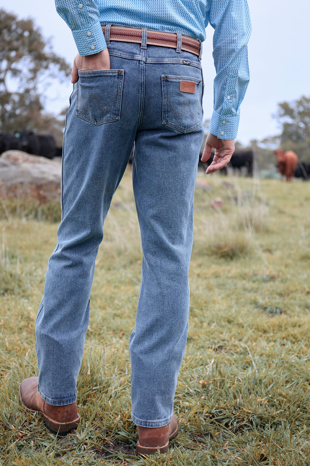 XLR120034 Mens Regular Straight Jean 34L | Original Stone