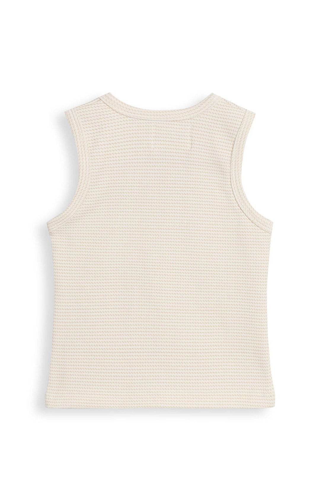Henley Rib Singlet Trellis | Oat