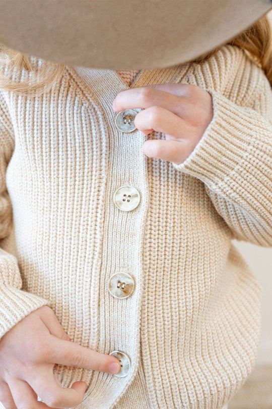 Chunky Knit Cardigan | Oat