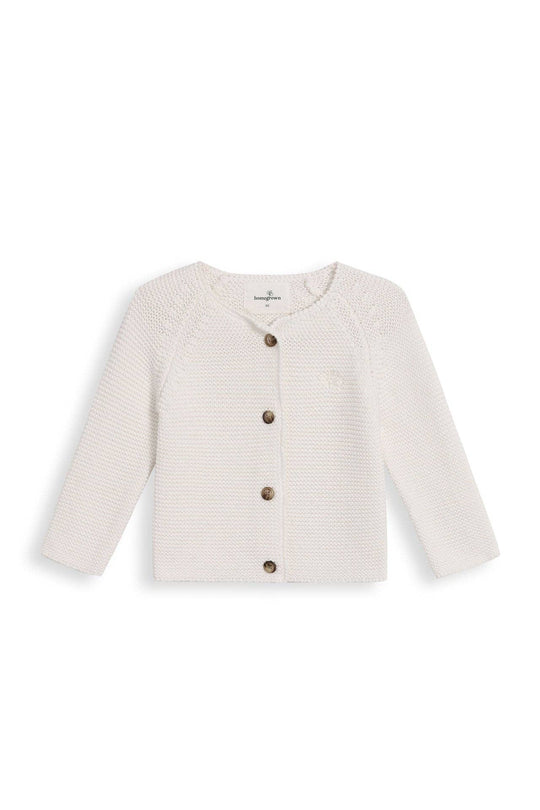 Newborn Organic Cardigan | White