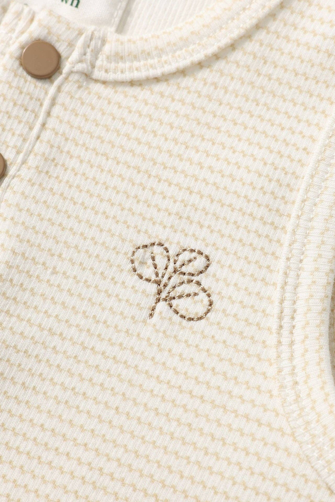 Henley Rib Singlet Trellis | Oat