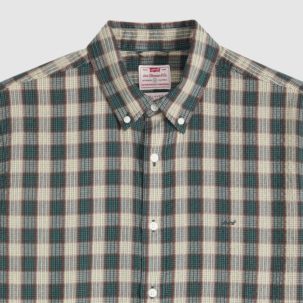 A9161-0035 Levi's® Men's Short-Sleeve Authentic Button-Down Shirt | Xavier Plaid Ponderosa Pine