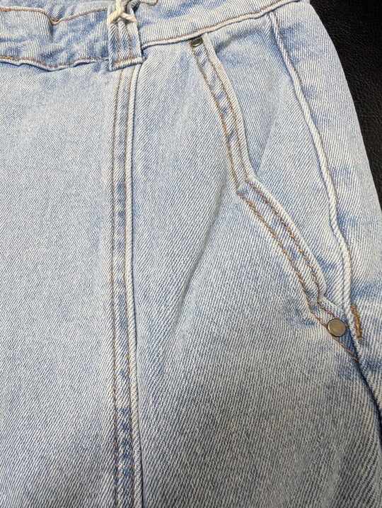 C1555S25 Cloth + Paper + Scissors Wide Leg Seam Jean