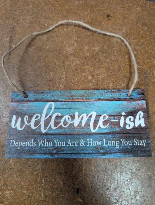 1431997 Decorative timer sign "Welcome-ish"