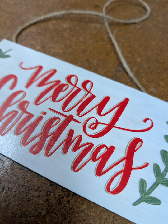 1431996 Decorative Timber sign "Merry Christmas"