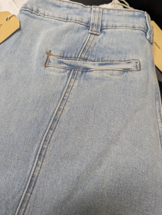 C1555S25 Cloth + Paper + Scissors Wide Leg Seam Jean