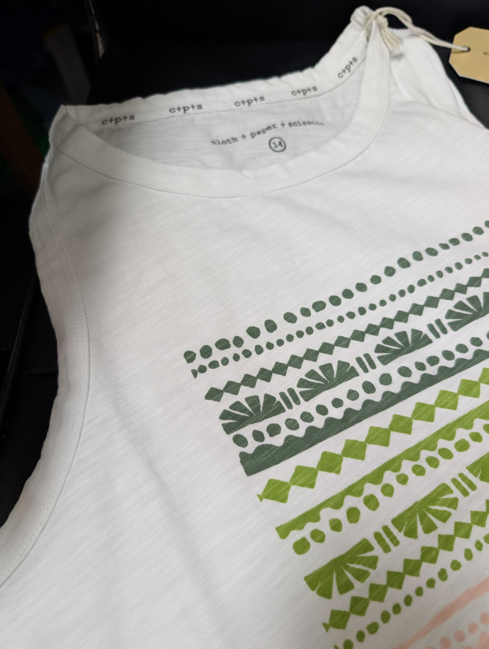 C1383232S25 Cloth + Paper + Scissors Palm Print Tank Top