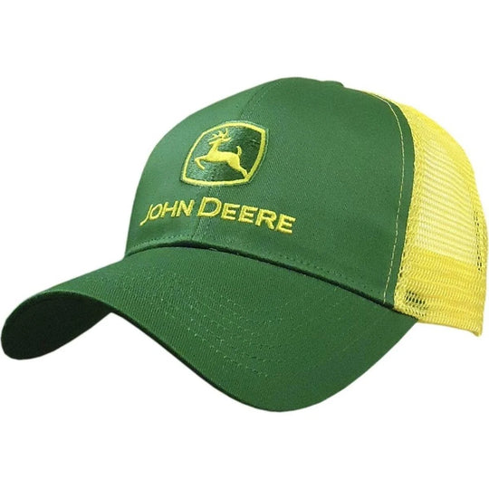 John Deere Unisex JD Logo Mesh Back Cap (13080277YW00) Yellow/Green OSFM
