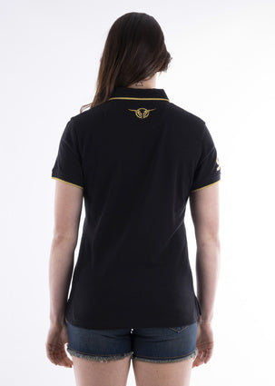 B2S2507219 Wmns Wings S/S Polo | Black