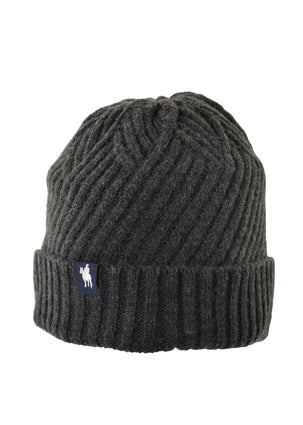 T3W2956BNE Pony Tail Beanie | Charcoal / Marle