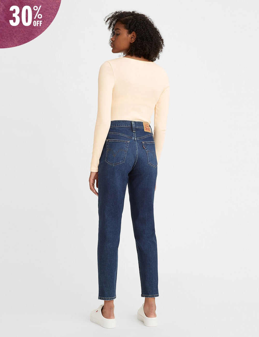 26986-0018 High Waisted Mom Jeans | Cloud