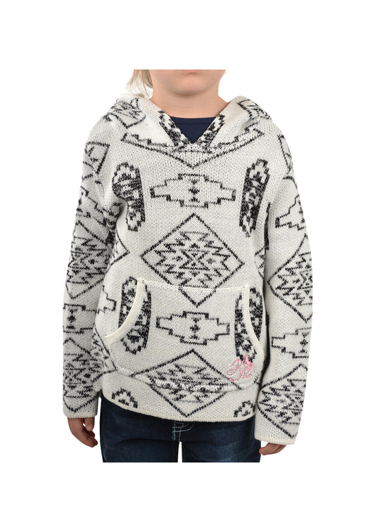 P2W5532560 Girls Kim Knitted Pullovwe | Cream/Charcoal