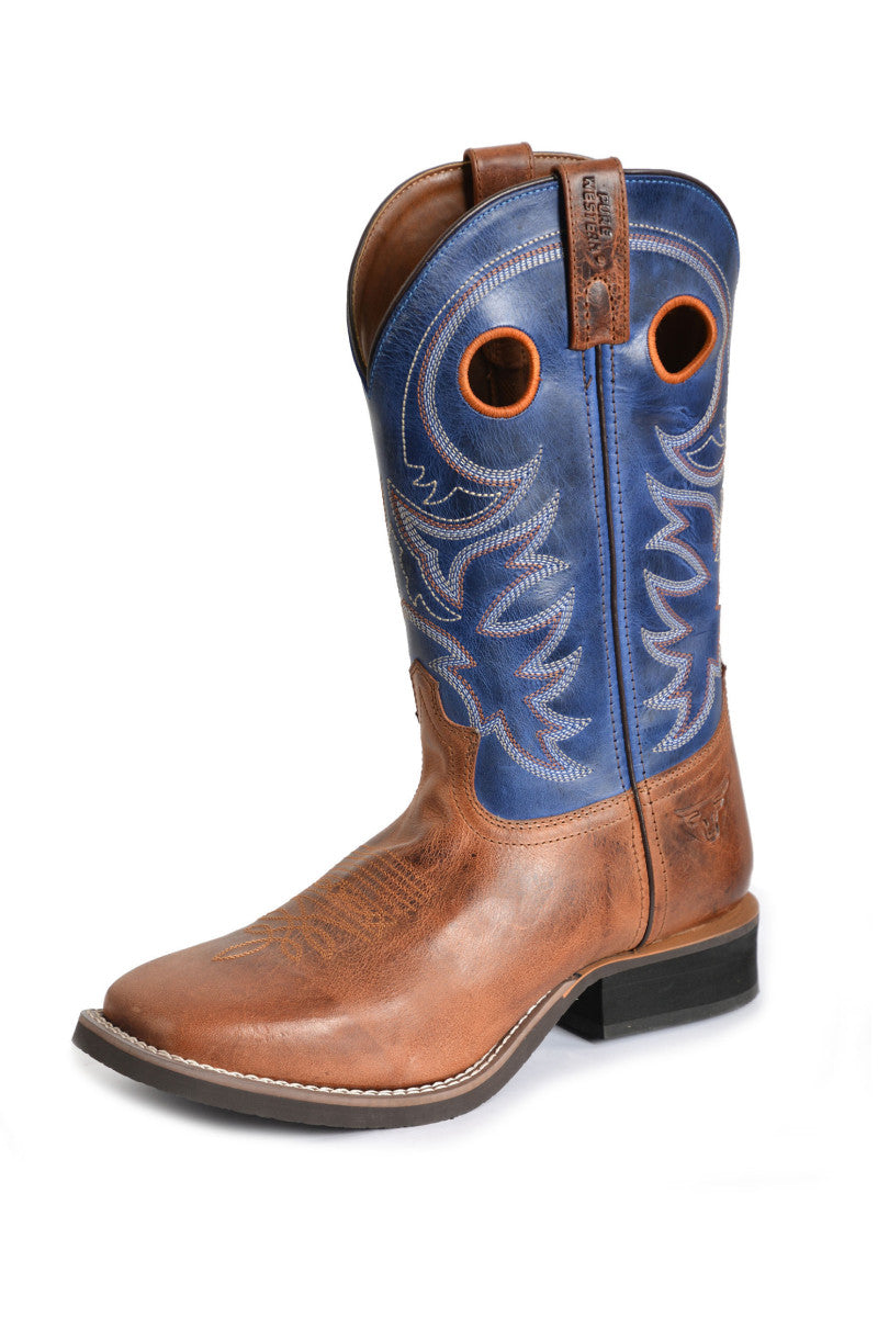 P3W18215 Mens Austin Boot | Rust/Oiled Blue