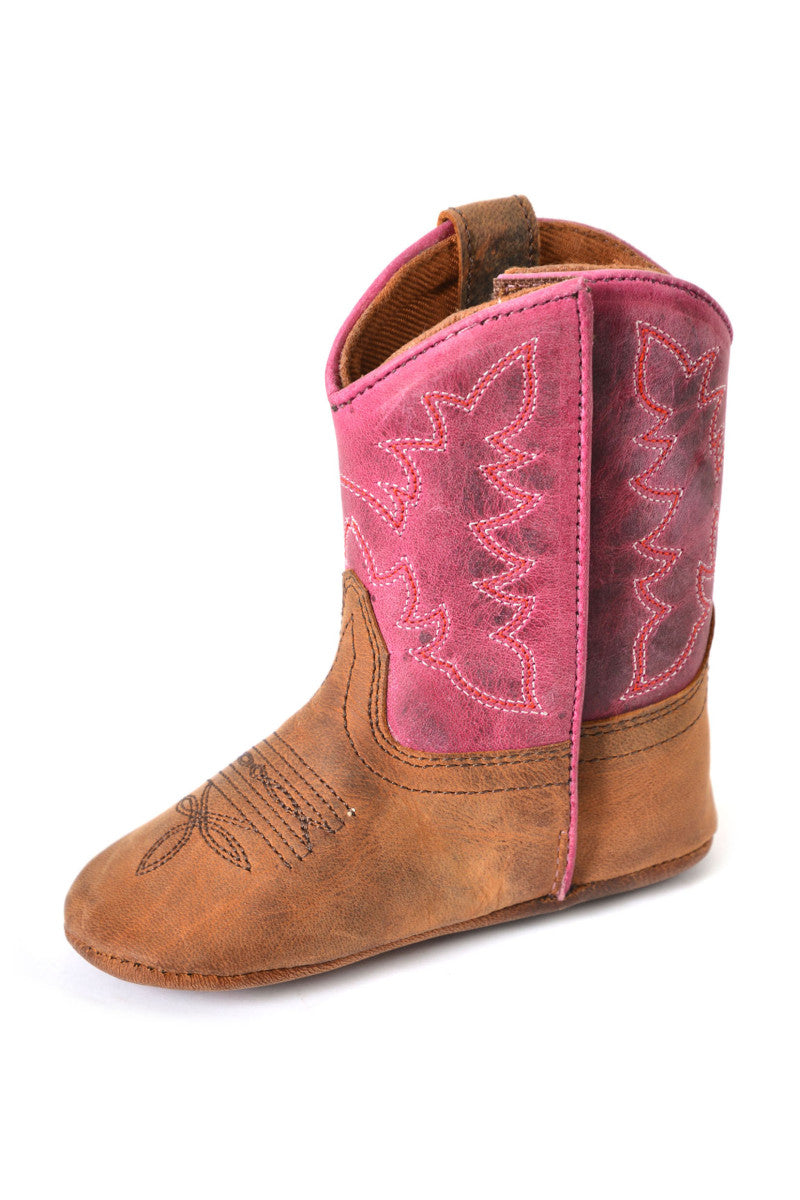 PCP78098 Infant Molly Boot | Oil distressed Brown/Pink