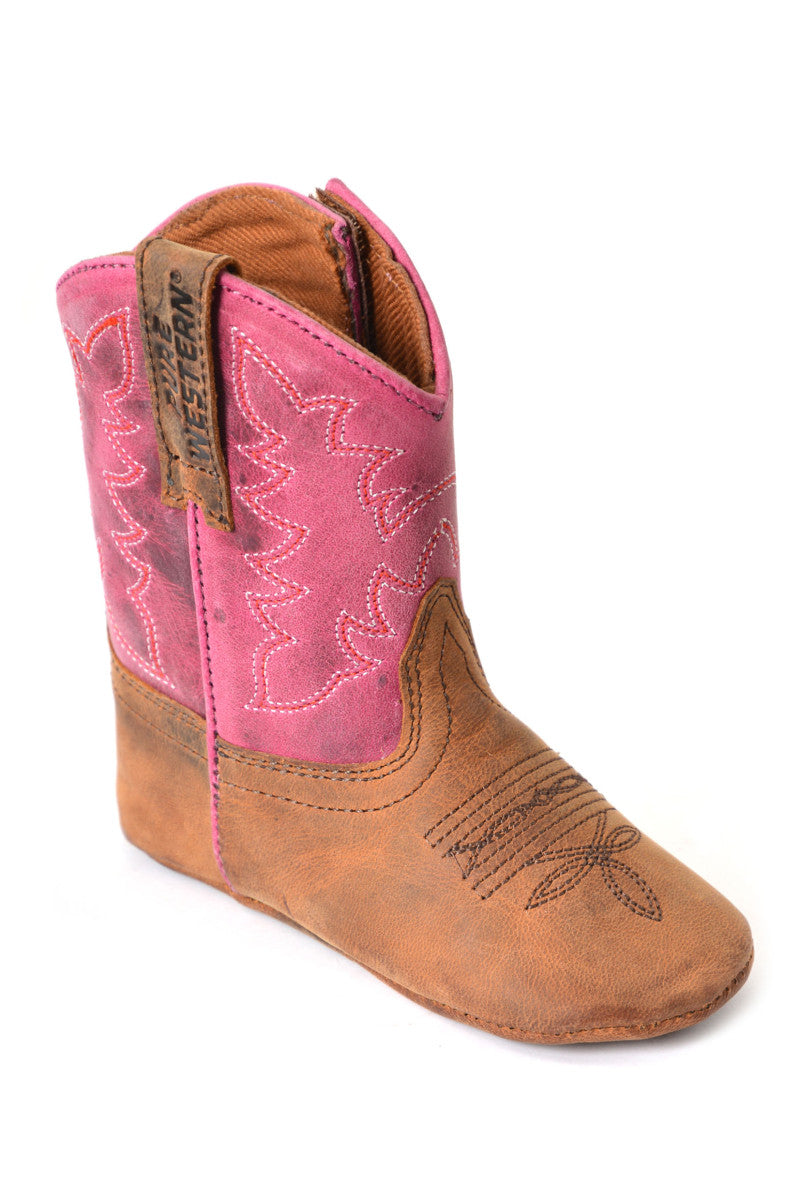 PCP78098 Infant Molly Boot | Oil distressed Brown/Pink