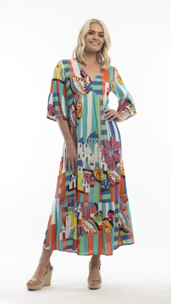 3102 Oia Maxi Dress | Print