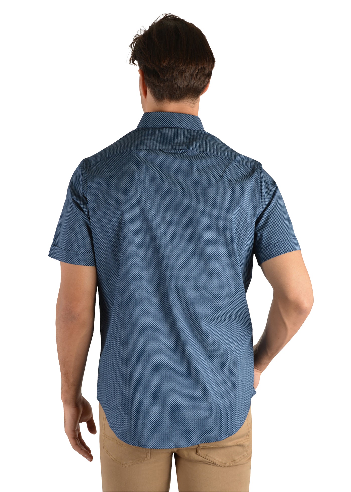 T2S1121039 Men's Archer Print Tailored Shirt | Navy