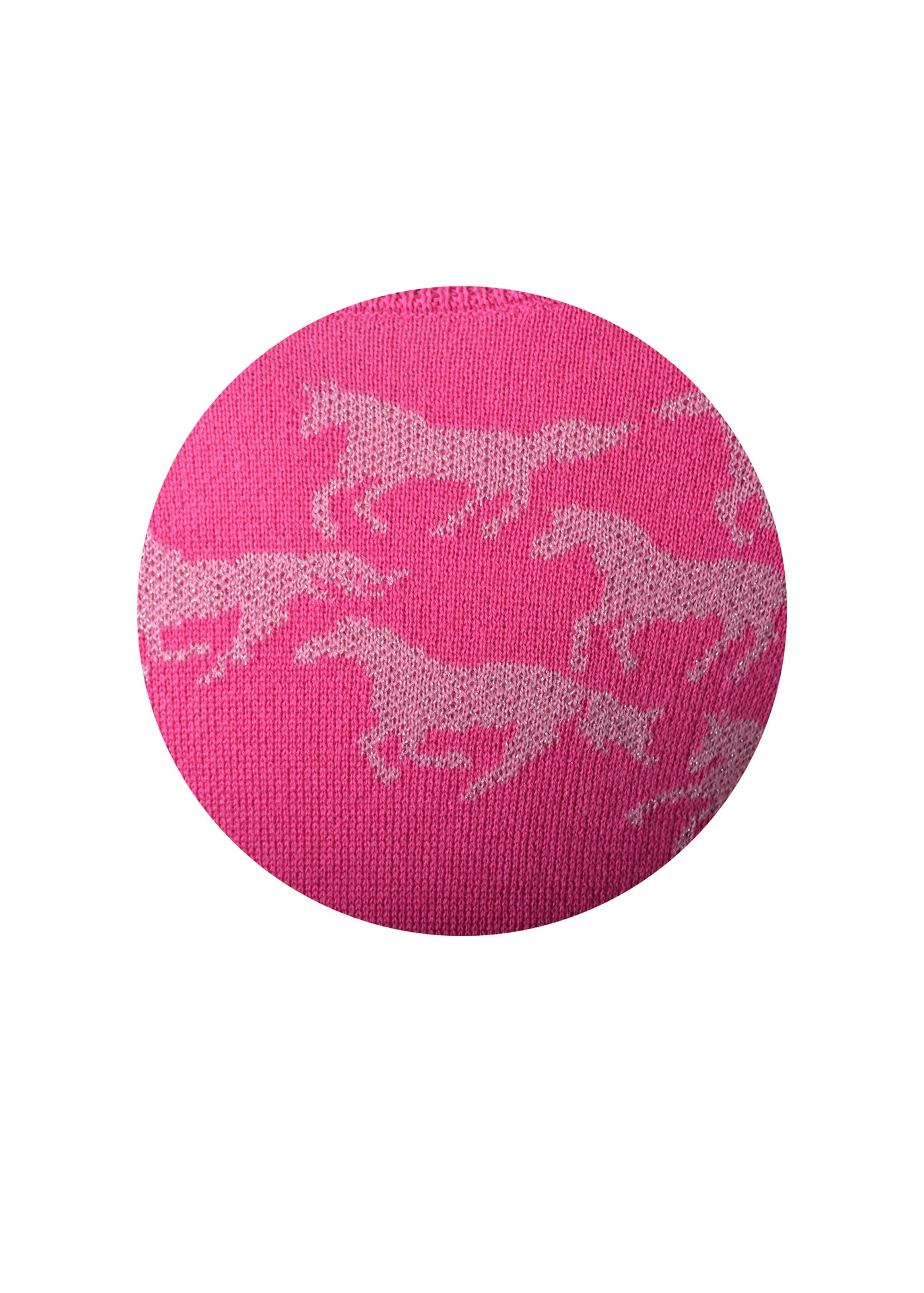 T2W5508072 Girls Running Ponies Knit Jumper | Pink