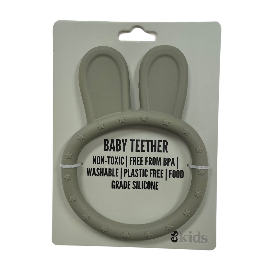 TSBUO TEETHER SILICONE BUNNY RING | OLIVE