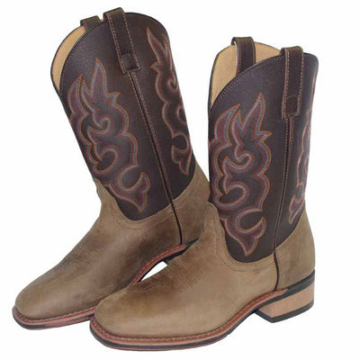 BAXTER SQUARE TOE WESTERN BOOT - Hidden Valley Clothing