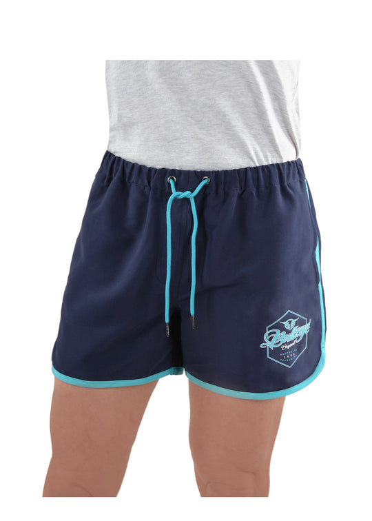 BULLZYE BOARDSHORTS B1S2301097 Womens Classic Board Short | Navy/Aqua