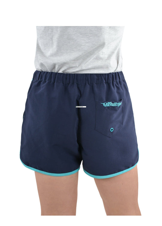 BULLZYE BOARDSHORTS B1S2301097 Womens Classic Board Short | Navy/Aqua