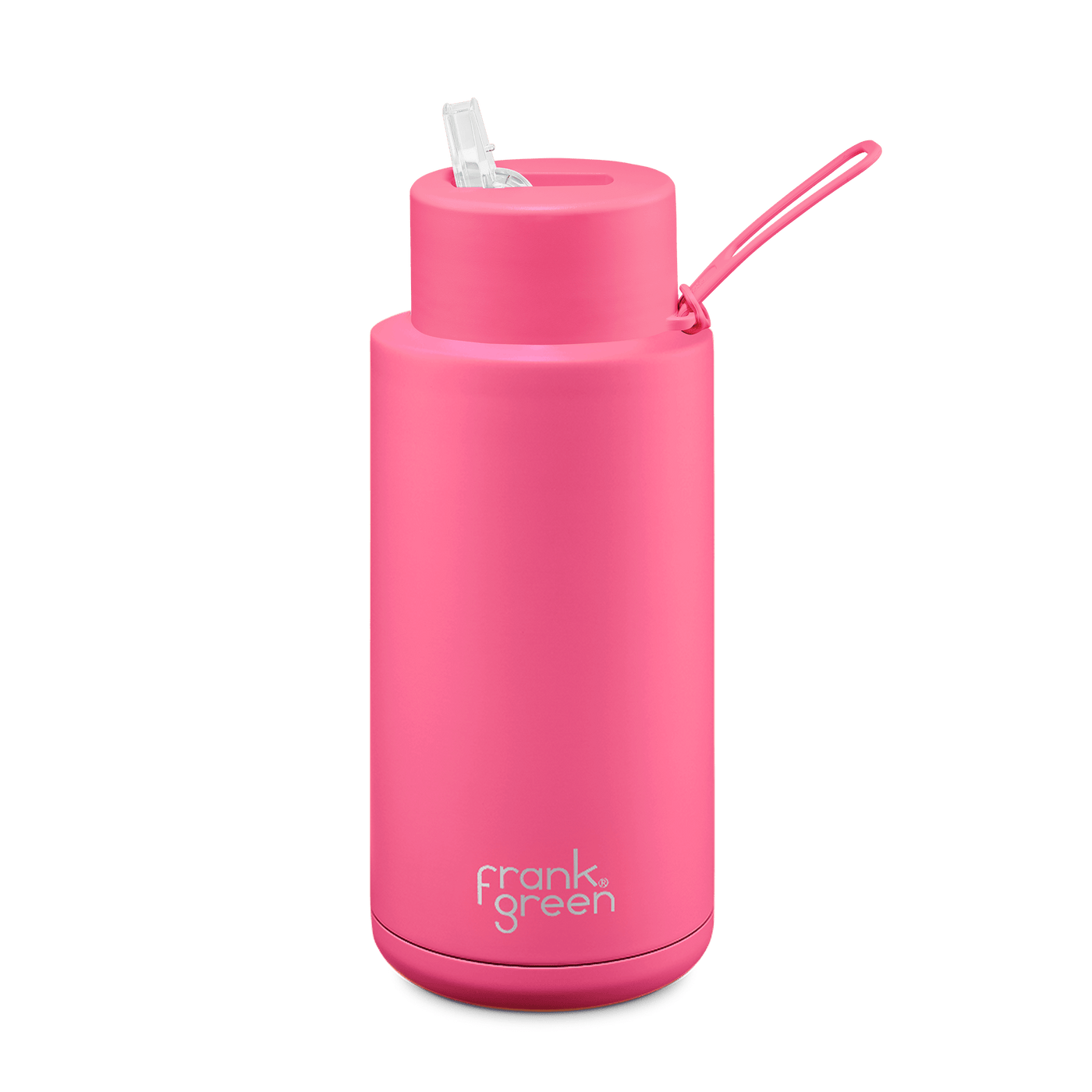 Frank Green REUSABLE CUPS Straw Lid 9NPR4S8 34oz Reusable Bottle | Neon Pink