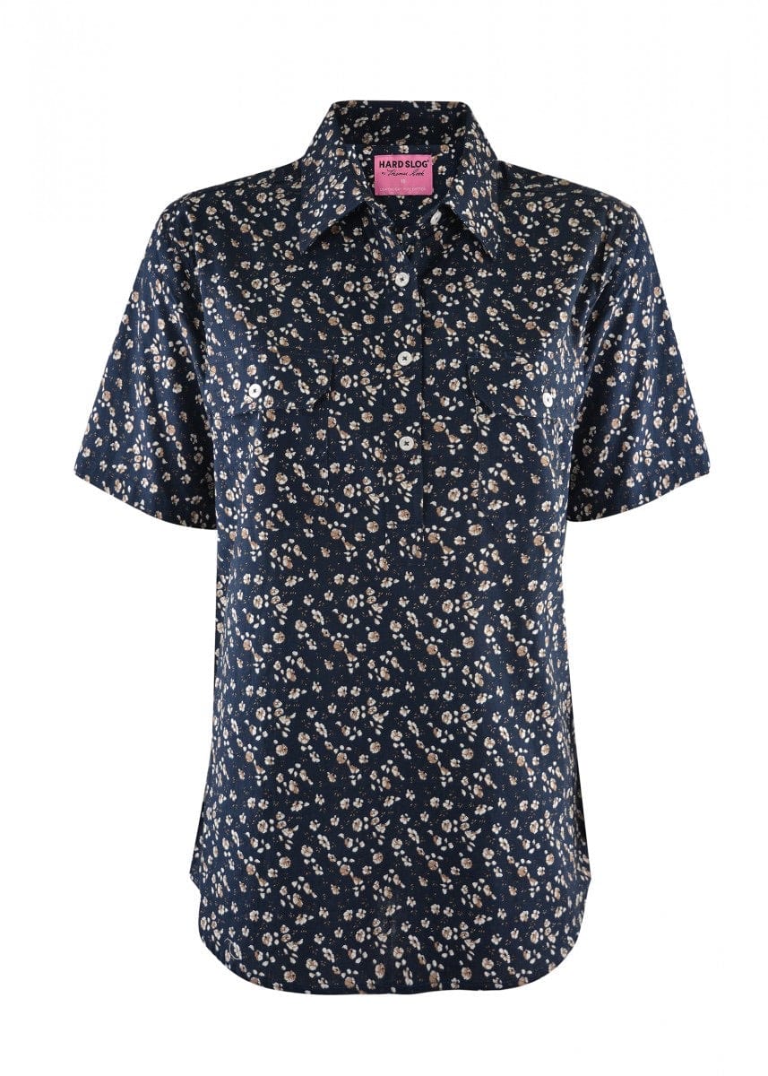 HARDSLOG SHIRT H1S2102033 Women’s Print Half Placket | Navy