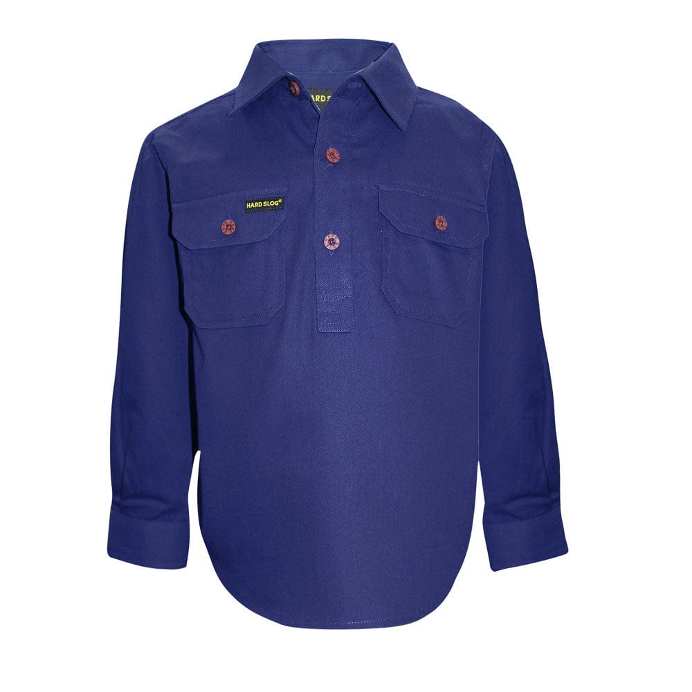 HARDSLOG KIDS HALF PLACKET LIGHTCOTTON SHIRT - Hidden Valley Clothing