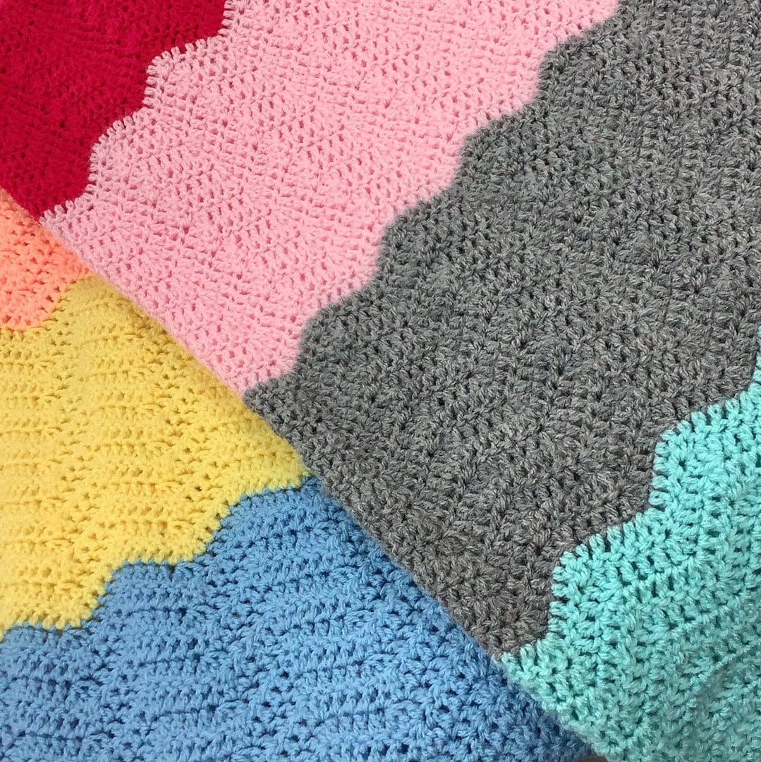 Hidden Valley Clothing BLANKET Hand Crocheted Blanket ‘Zig Zags’