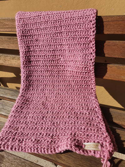 Hidden Valley Clothing BLANKET HVC Hand Crochet Blanket | Dusty Pink
