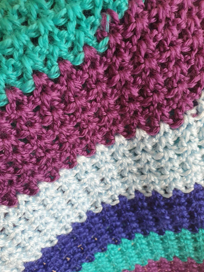Hidden Valley Clothing BLANKET HVC Hand Crochet Blanket | WInter Waves