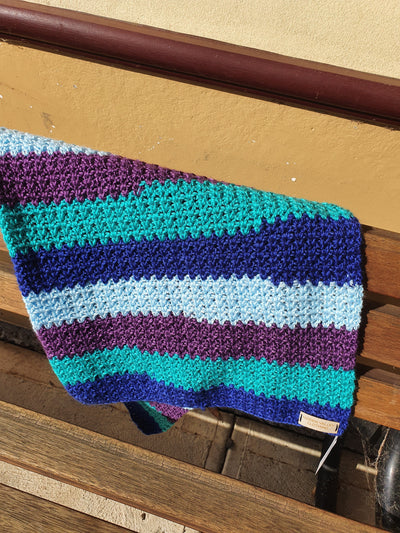 Hidden Valley Clothing BLANKET HVC Hand Crochet Blanket | WInter Waves