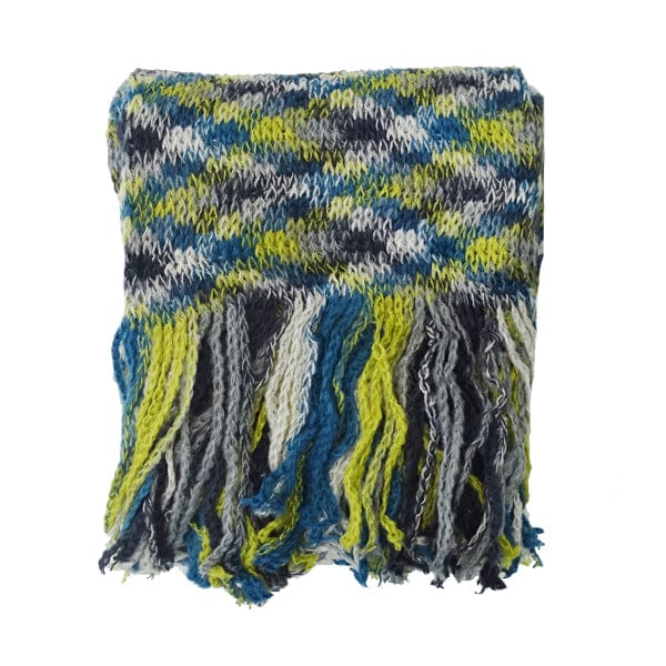 Hidden Valley Clothing THROW Knit Throw | Green and Blue