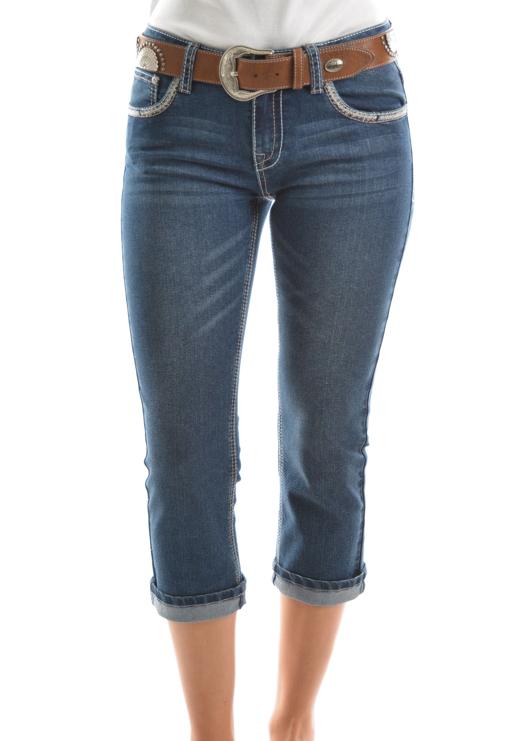 PURE WESTERN JEANS PCP2209287 Womens Lexi Capri | Twilight