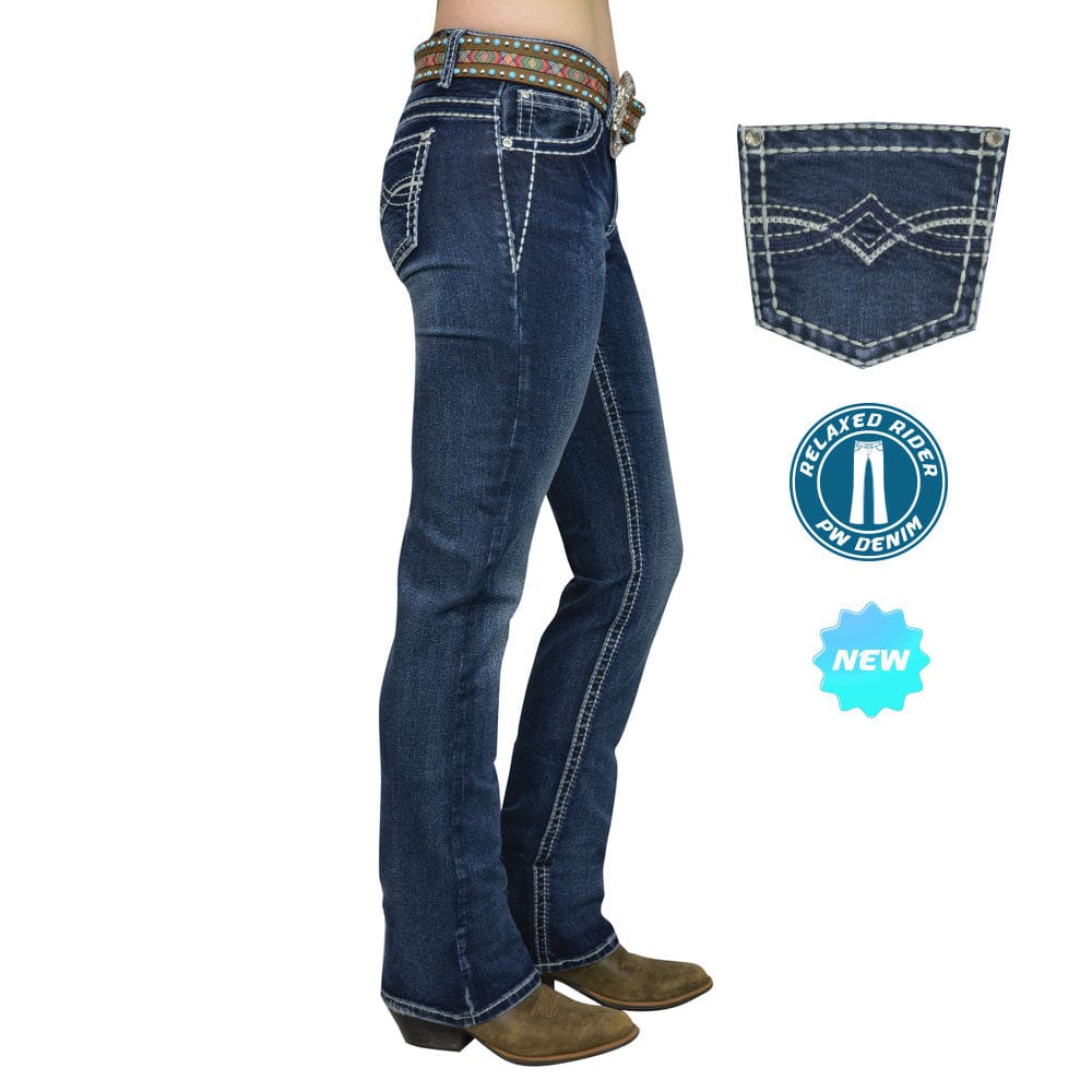 PURE WESTERN JEANS PCP2210129 Women's Dakota Relaxed Rider Jean