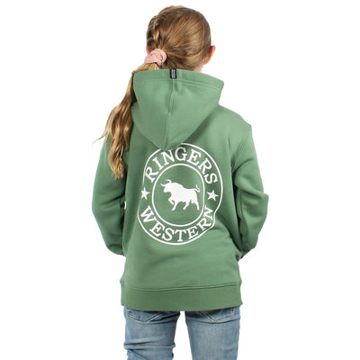 RINGERS WESTERN JUMPERS Signature Bull Kids Hoodies | Cactus Green