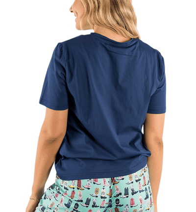 RINGERS WESTERN pyjamas 220274RW Jolene Womens Pant Pyjama Set | Navy/Mint