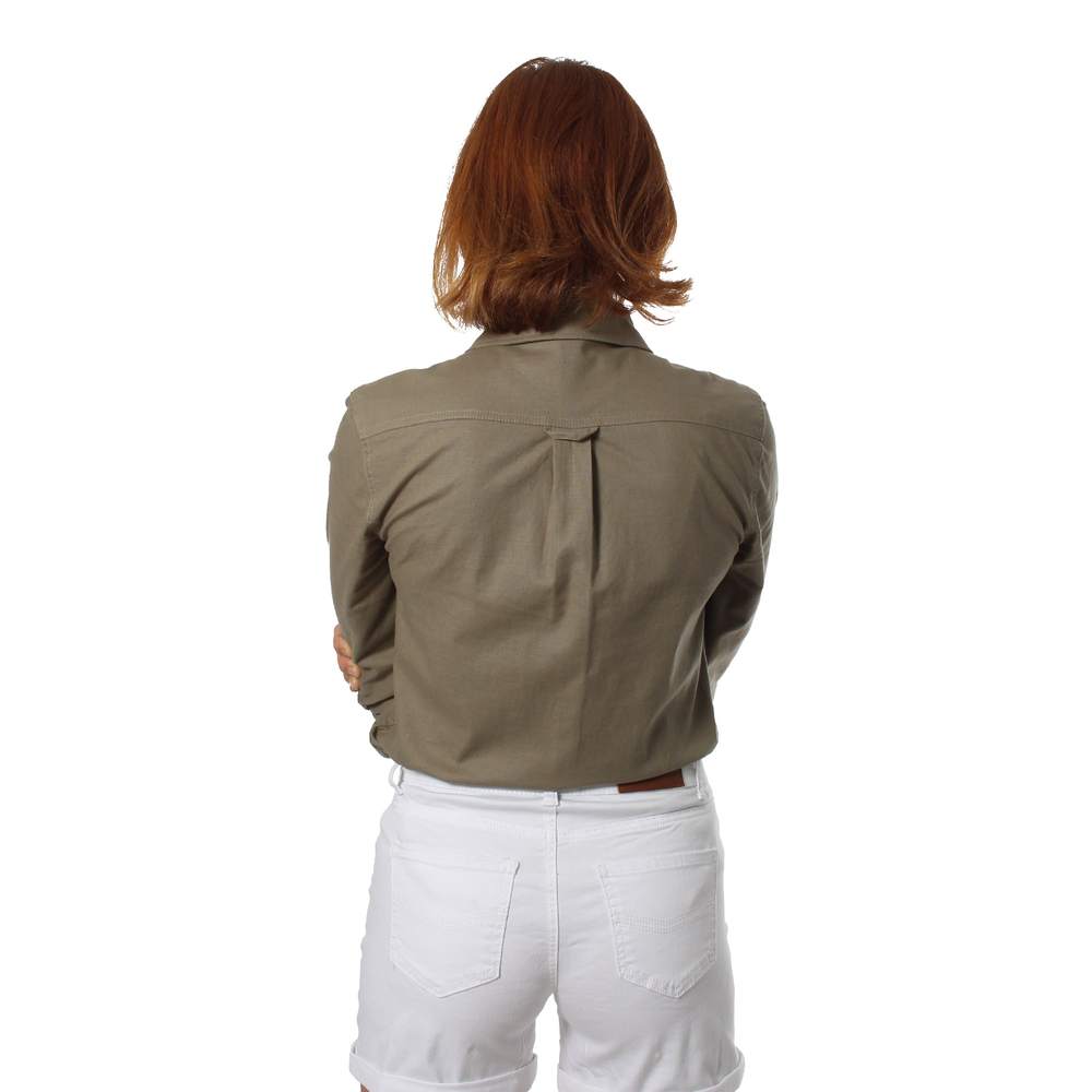 RINGERS WESTERN SHIRT 219109555 Nelson Womens Stretch Linen Cotton Dress Shirt | Multiple Colours