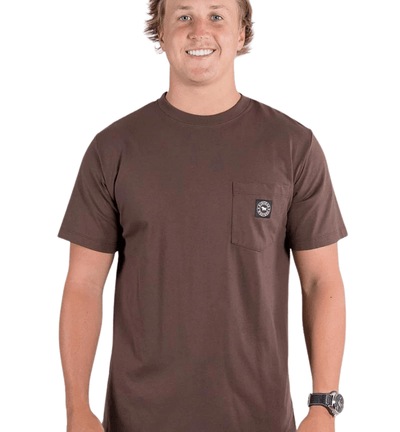 RINGERS WESTERN Shirts & Tops Chocolate / XS 121078RW Southbridge Mens Classic Fit Pocket Tee
